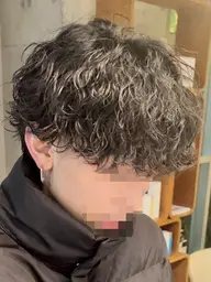 カット、波巻きパーマ🧑🦱