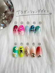 【オフなし】グラデーション+写真アート2本付 0円