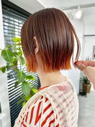 【デザインカラー】カット(ボブスタイルのみ)ブリーチ＋カラー＋トリートメント