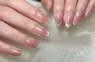 チークネイルとマグネットグラデー
