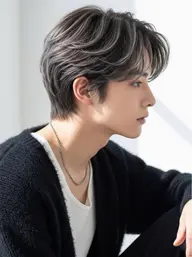 【大人の色気×骨格補正】色っぽセンターパート洗練垢抜けメンズカット