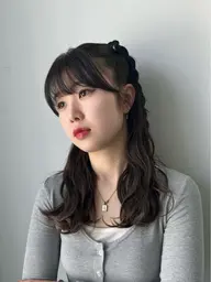 前髪カット✂️+ヘアアレンジ💐