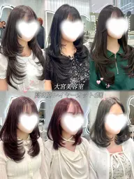 【小顔似合わせカット🌈+1ステップ補修トリートメント🫧】 韓国ヘア レイヤー 大宮