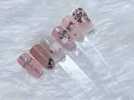 カスタム定額デザイン🩷 ¥6800- (オフ無し)選べる2本アート×ワンカラー✨