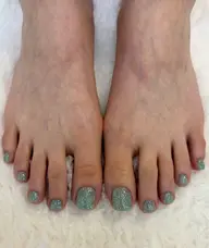 【Jrネイリスト】オフなしフットジェル ワンカラー🩵《ケア+フットバス付き》
