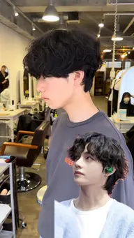 🇰🇷【韓国好きメンズ必見】シャドウパーマ+メンズカット+スタイリング付き🌀#メンズカット#シャドウパーマ#テテ
