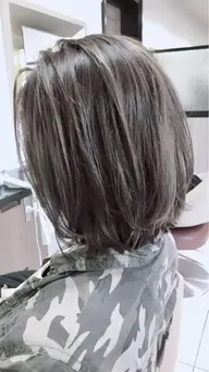店長担当似合わせカット&表面ハイライト&艶カラー&保湿トリートメント