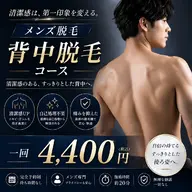 背中全体コース(背中上下)