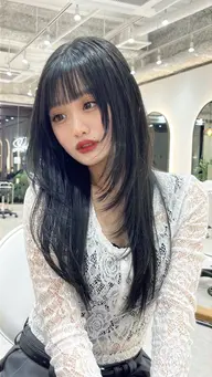 【各日先着3名様】🎀顔周りカット+ケアカラー＋超音波トリートメント🎀レイヤー/ハッシュ/顔周り/韓国風