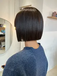 赤み消しカラー + 高補修トリートメント
