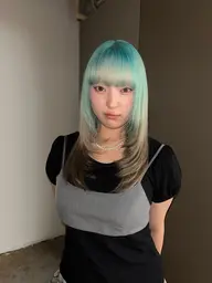 ブリーチ+寒色カラー