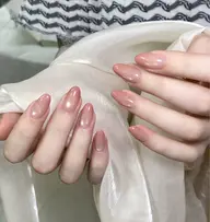NEW🌟ピンクピーチ水光ネイル🍑マグネット➕カラーグラデーション【ジェルオフ無料】フィルイン無料&フォルム形成込み