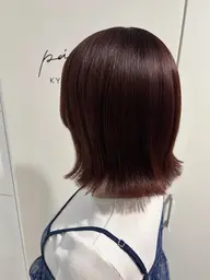 🍓 ブリーチなし艶感暖色カラー 🍓 ダメージレス次世代カラーを使用❤️🔥