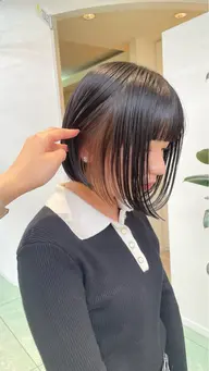 前髪カット+インナーカラー(ケアブリーチ1回)