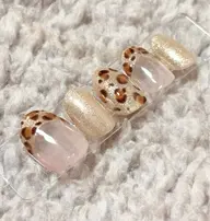 ジェルオフ無料🆓レオパードネイル🐆　⚠️フットの場合は➕1000円