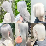【ホワイト✨ハイトーン✨】🍒ブリーチ2回✖︎透明感カラー✖︎3stepトリートメント #ホワイトカラー#トリプルカラー
