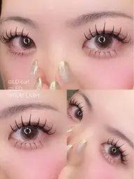 上下マツエク🤍上ダブルフラットorバインドロック120束🎀下30本🎀LED+1100円/Lカールあり/オフ込♡