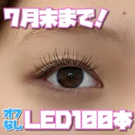 LEDフラットラッシュ100本(オフなし)束感仕上げコーティング付き