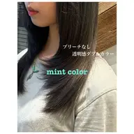 アディクシーで🩵ブリーチなし透明感ダブルカラー+似合わせカット🌿