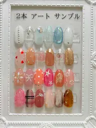 【オフあり】長持ちフィルイン／ワンカラー＋2本アート※サンプルからお好きなデザイン２つまでお選びいただけます。