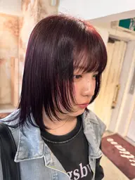【うる艶暖色系カラー⭐️】（初回から3回目まで）ワンカラー＋Aujuaトリートメント