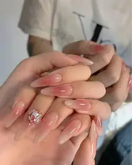【長さ出し10本】チークネイル🍒