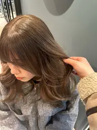 【ブリーチしない白髪ぼかし✨】カット+超高濃度水素カラー+オージュア(2step)トリートメント