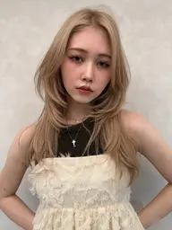 【ミニモ限定🛒】顔まわりレイヤーカット＋ケアブリーチダブルカラー🌿🦢