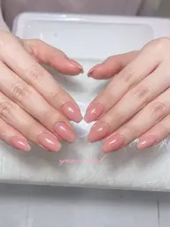 (オフなし)ワンカラー🩵ラメネイル