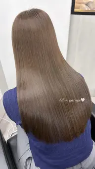 艶髪ワンカラー+ストレートorコテ巻き仕上げ🎀