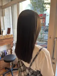 カット+カラー+低アルカリ縮毛矯正