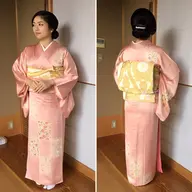 訪問着、留袖着付け【半幅帯or二重太鼓】