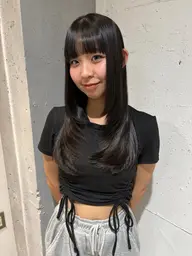 🪡カット + 顔周り縮毛矯正 + 水トリートメント