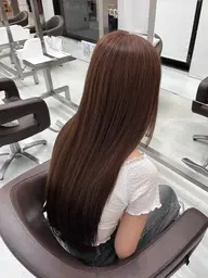 透明感たっぷり艶カラー+高保湿ヘアパック🪽*.+゚