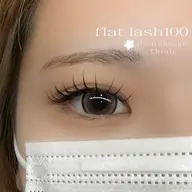 【《オフなし🎀》フラットラッシュ100本+束感仕上げ🤍 】⚠️ご予約される前に補足説明を必ずお読みください。