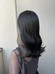 🎀【チラ見えが可愛い♡】耳掛けで映える♡ブリーチインナー+透明感カラー🤍