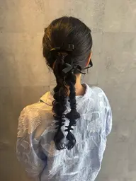 編みおろしヘアセット