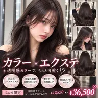 【韓国風ロング💗】透明感艶カラー＋最高級シールエクステ60枚✨