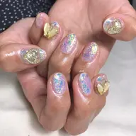 🩵Vカットorビジューパーツ2set付💎ワンカラーorラメグラ(パラジェルもOK) 💅オフあり込み