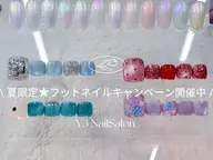 ＼夏限定★フットネイルキャンペーン開催中／夏は可愛いフットネイルで気分遠アップ♪ 【ハンド&フットセット¥12,000】