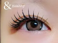 🍎&Healthy(アンドヘルシー)🍎フラットラッシュ120本+パーマ📣最新技術📣¥9500→8500