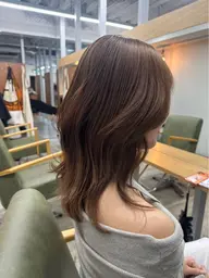 レイヤーカット+透明感カラー+トリートメント
