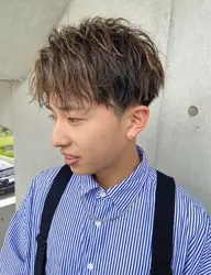 【メンズ平日限定✂︎】デザインカット+ワンカラー+ニュアンスパーマ