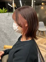 【平日ミニモ限定🌷】イヤリングカラー♡🍋【初めてのブリーチも大丈夫👀🩵】+水分調整マイクロバブル付🫧
