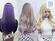 【レミー最高級人毛/54cm】シールエクステ60枚+カラー+ブリーチ