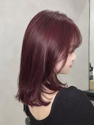 暖色系カラー+トリートメント 艶感暖色カラー🍷ピンク・レッド・ワインレッド