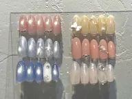 【ハンド】🩵定額B Design🩵《韓国ワンホンネイル》【オフなし】