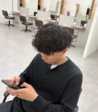 メンズカット+パーマ+髪質改善トリートメント