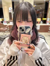 髪質改善カラー+インナーカラー