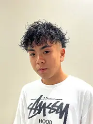 【MEN'S】【初回限定】メンズカット+波巻きケア付きパーマ【シャンプー付き】